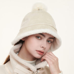 ポンポン着脱可能バケットハット