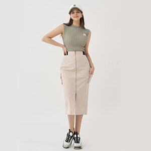 ジップアップポケットロングスカート